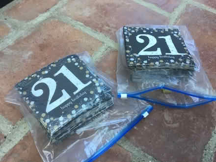 Photo of free 21st birthday napkins (North Ascot SL5) #1