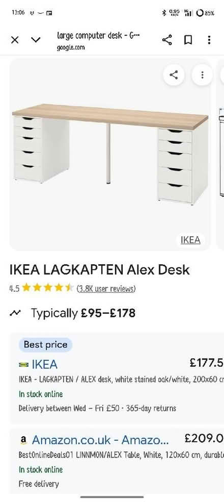 Photo of Large computer desk (Sandylands LA3) #1