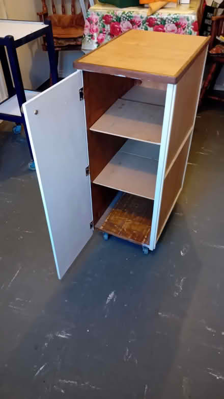 Photo of free Homemade cupboard /shelves on wheels (Lower Clapton E9) #2