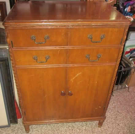 Photo of free Wood Cabinet - LP storage (Schaumburg) #1