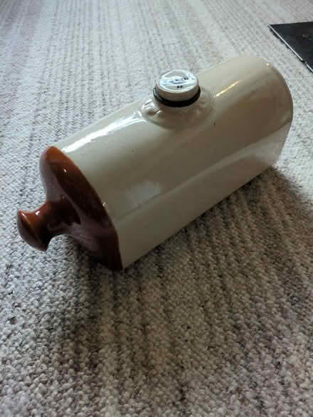 Photo of free Old bed warmer, ? stoneware (Roffey) #1