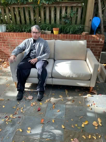 Photo of free Comfy, Cute, Off-White Sofa (Palisades DC.) #3