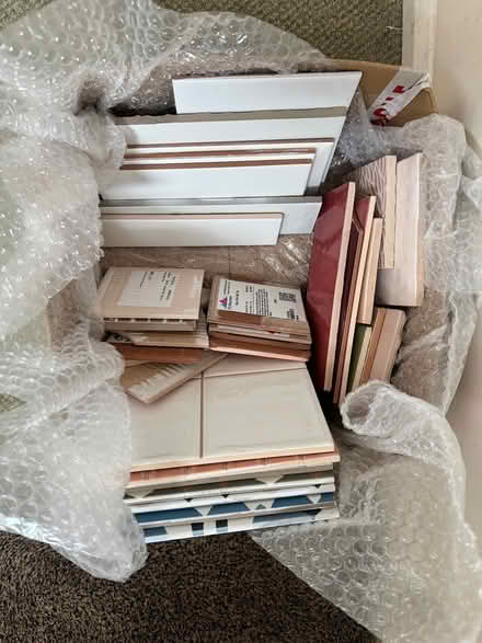 Photo of free Box of sample tiles and pieces (Baffins PO3) #1