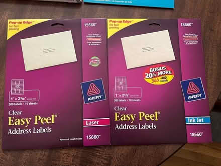 Photo of free Peel & stick labels (Finksburg - Carroll County) #1