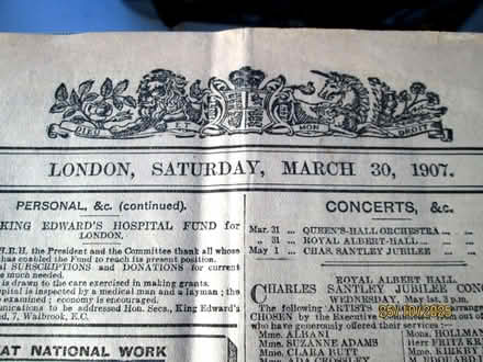 Photo of free times news paper 1907 (Rose Green PO21) #1