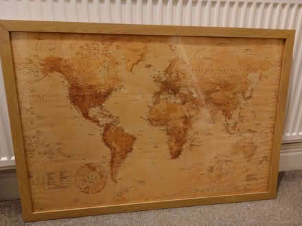 Photo of free A1 world map in sepia (Southsea PO4) #1