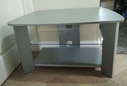 Photo of free Silver TV stand with 2 shelves (Upper Radley OX14) #1