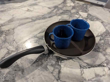 Photo of free Small frying pan, camp mugs (Shoreline, Alameda) #2
