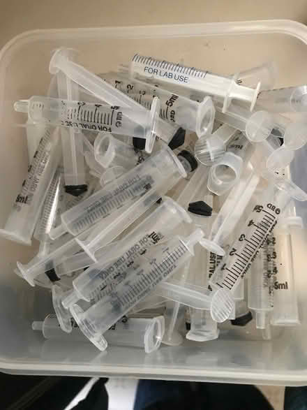Photo of free 5 Cc Liquid syringes with plungers (Berkeley SW) #1