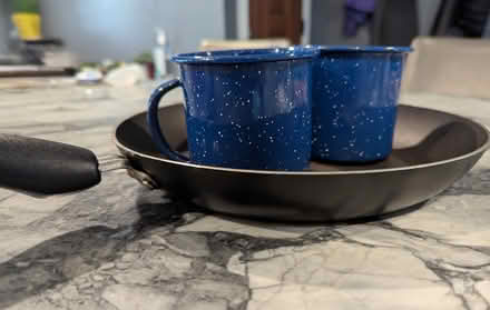 Photo of free Small frying pan, camp mugs (Shoreline, Alameda) #1