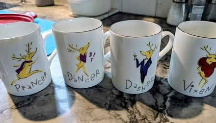 Photo of free Pottery Barn Reindeer mugs (Shoreline, Alameda) #1