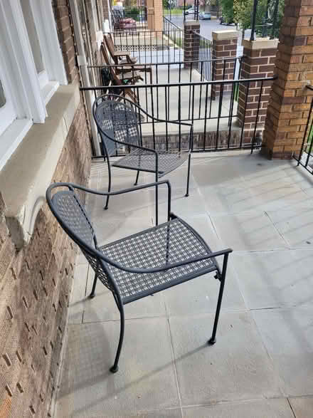 Photo of free Two iron chairs (Hill East) #1