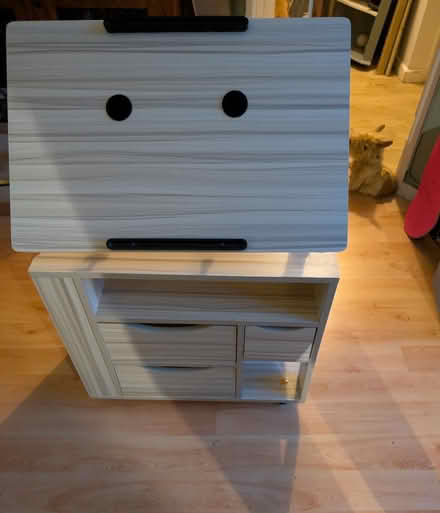 Photo of free Small laptop bedside table (Stonehouse) #3