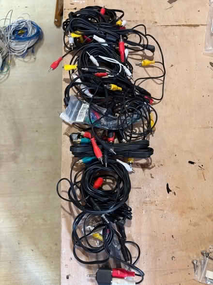 Photo of free Job lot of phono and jack plug cables (Maldon Wick CM9) #1
