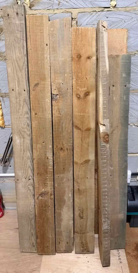 Photo of free Six pieces of 5”x2” treated wood (Weybridge KT13) #1