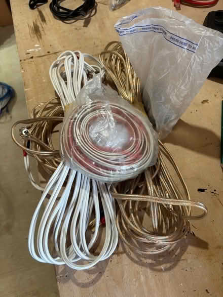 Photo of free Job lot of speaker wires and connectors (Maldon Wick CM9) #3