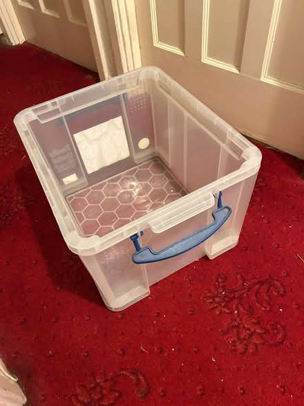 Photo of free 35L Plastic storage crate by "Really Useful Boxes" (Monks Hill CR2) #1