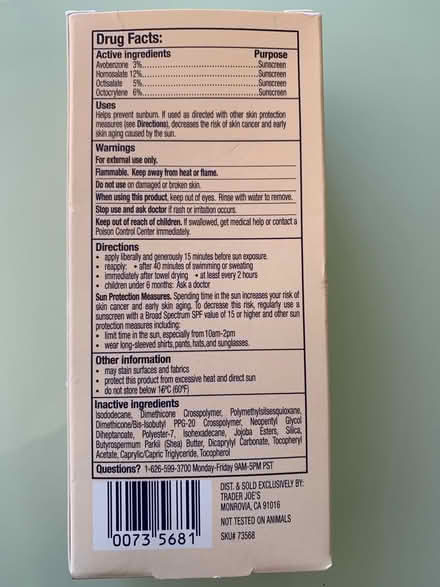 Photo of free TJs sunscreens (expired) (Los Gatos/Saratoga) #2