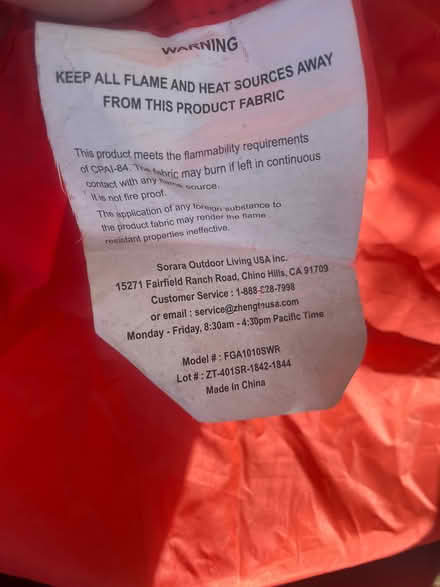 Photo of free Canopy Tent Sidewall Panel (Long Hill Township) #3