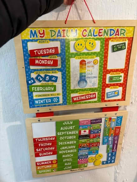 Photo of free Kids magnetic calendar (Wayland (near Claypit Hill)) #1