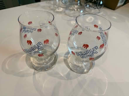 Photo of free 2 Delirium beer glasses (Longbrnton NT NE12) #1