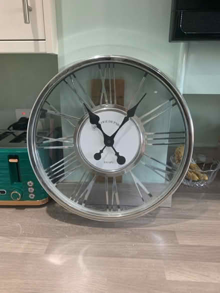 Photo of free Chrome effect wall clock (Chingford London E4) #2