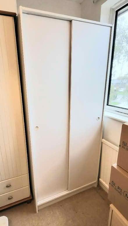 Photo of free Small white wardrobe (Oxlease AL10) #1