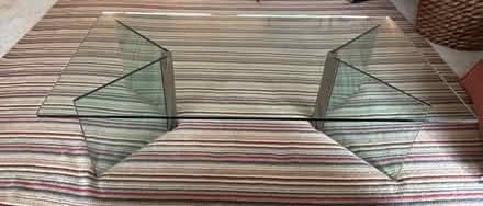 Photo of free Glass with chrome coffee table (NE Oak Park off Harlem) #1