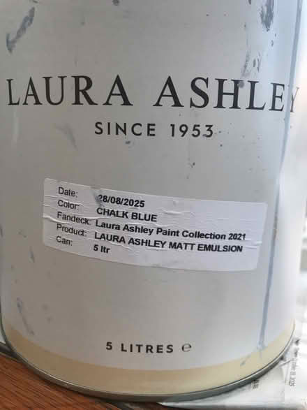 Photo of free 5L Laura Ashley Chalk Blue paint (Stroud Green N8) #3