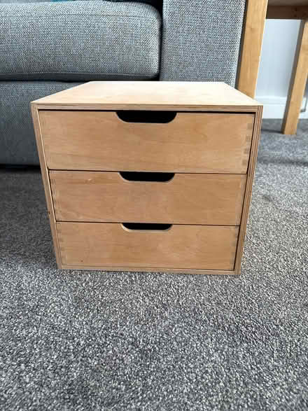 Photo of free Three Drawer Wooden Storage (Waterlooville PO7) #1