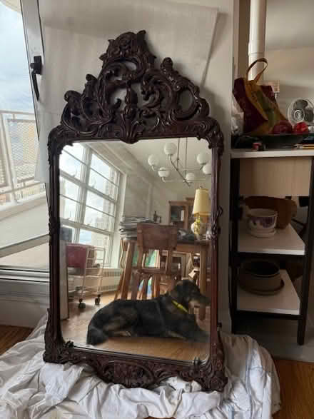 Photo of free Antique Carved Mahogany Mirror (Morningside/Upper West Side) #1
