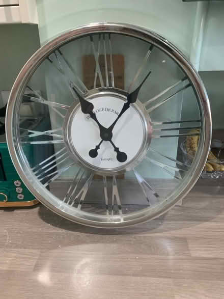 Photo of free Chrome effect wall clock (Chingford London E4) #1