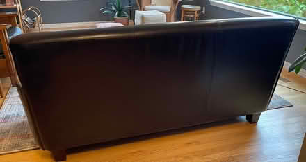 Photo of free Faux leather couch (East Boise) #1