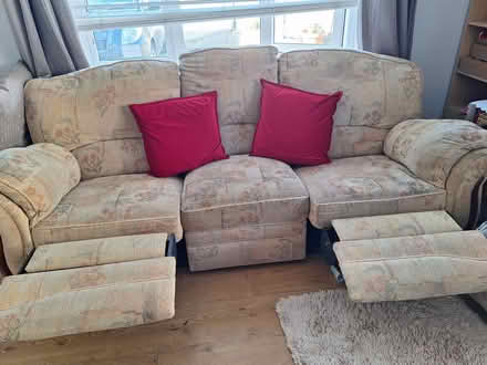 Photo of free 3, 2 seater sofas plus recliner (Momemolin. Wexford.) #4