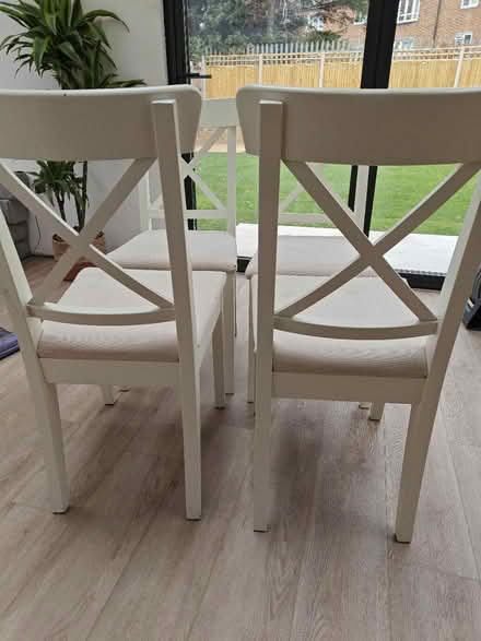 Photo of free 4 IKEA dining chairs - white (KT1 2JG) #3