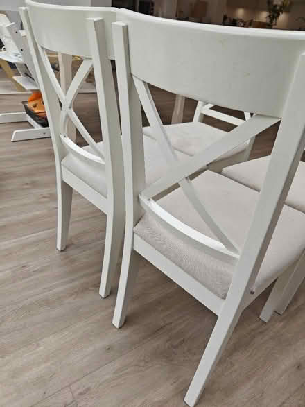 Photo of free 4 IKEA dining chairs - white (KT1 2JG) #2