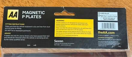 Photo of free X2 Magnetic P Plates (New Southgate, N11) #3