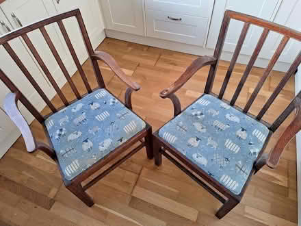 Photo of free 2 x wooden chairs sheep design (St Austell) #1