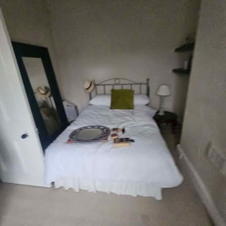 Photo of free Double divan bed, with headboard. Good condition. (Starbeck HG2) #1