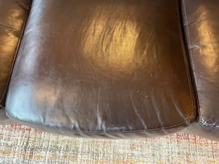 Photo of free Faux leather couch (East Boise) #3