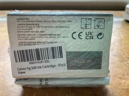 Photo of free CANON PRINTER CARTRIDGE 540 black (Presteigne LD8) #1
