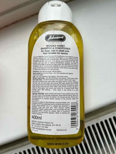 Photo of free Shampoo for all animals (CT14) #2