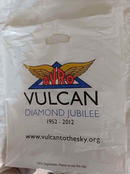 Photo of free Avro Vulcan Jubilee Plastic Bag (Leire LE17) #1