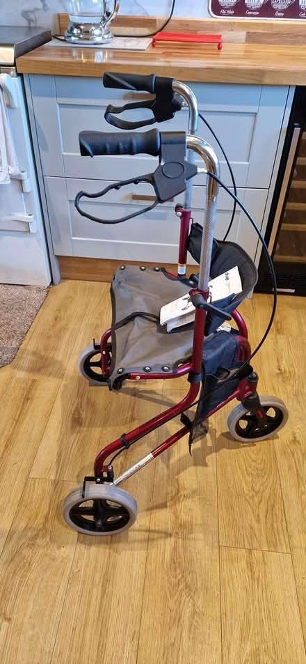 Photo of free Folding 3-wheeled walker with seat (Kirkcambeck CA8) #2