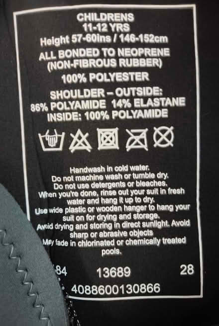 Photo of free Children's wetsuit (Middlewich CW10) #2