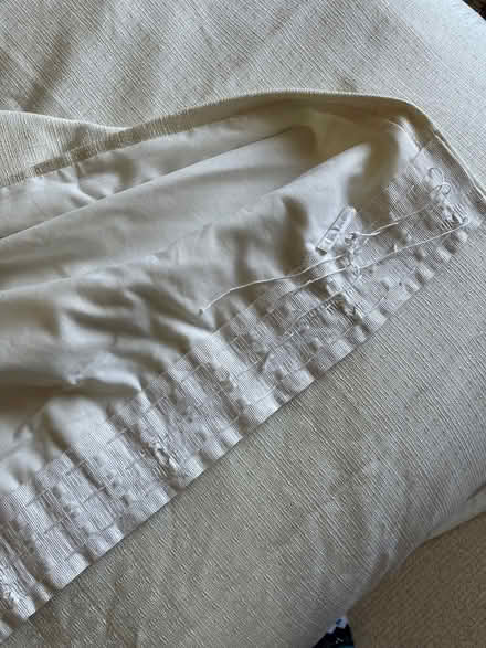 Photo of free Cream lined curtains (Desford, Leicester LE9) #3