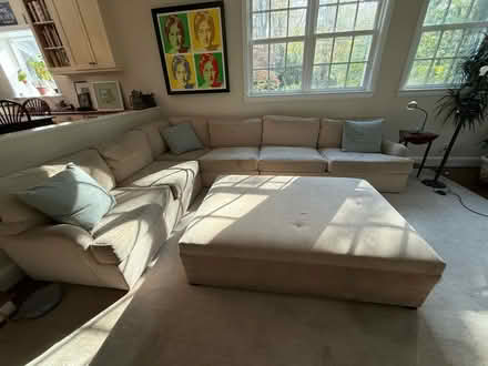 Photo of free Sectional sofa, ottoman and rug (NW DC, near American Univ.) #2
