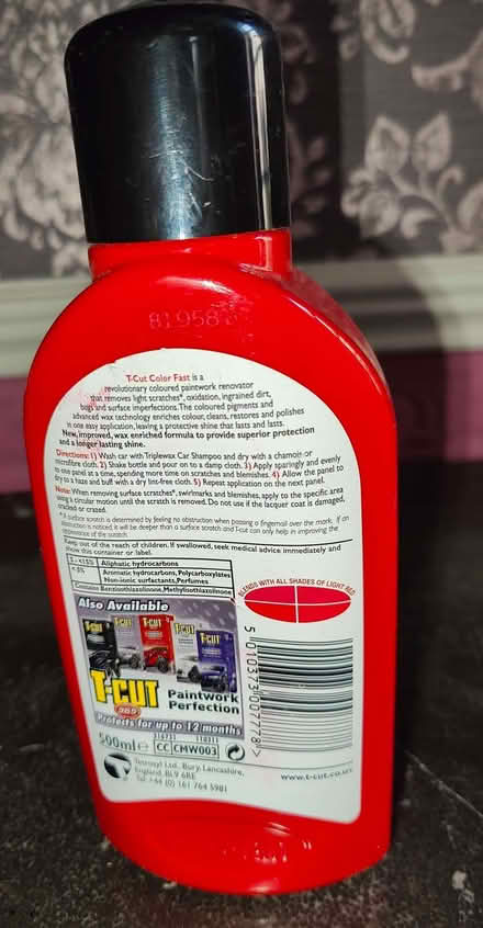 Photo of free Part-used bottle of T-cut red colour restorer (Bohemia TN37) #1