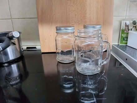 Photo of free 3 glass mugs with lids (Wigmore HR6) #1