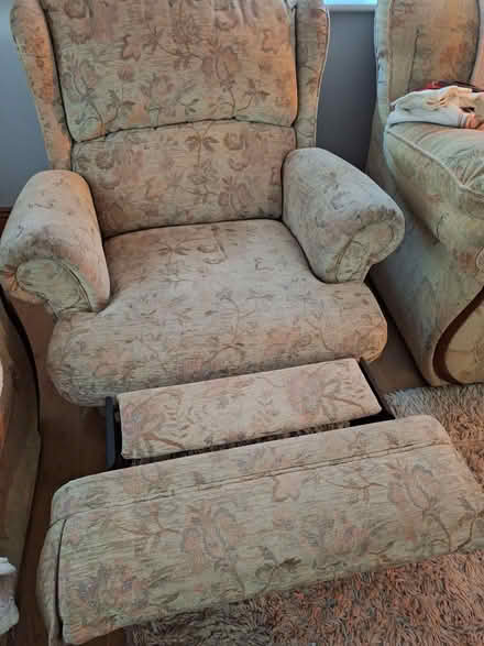 Photo of free 3, 2 seater sofas plus recliner (Momemolin. Wexford.) #1